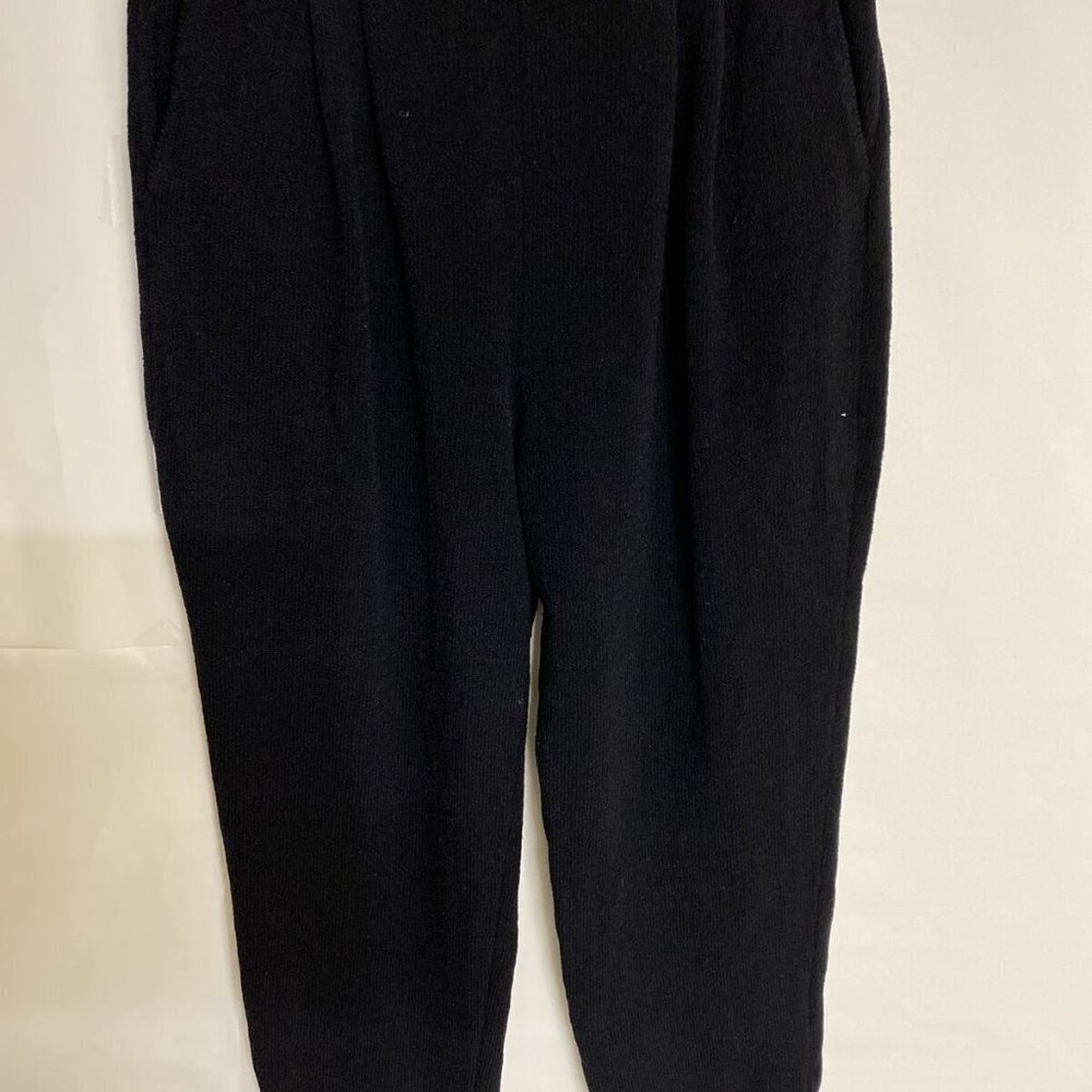 St. John Basics Size 4 Solid Black Knit‎ Stretch Pull On High Rise Pants